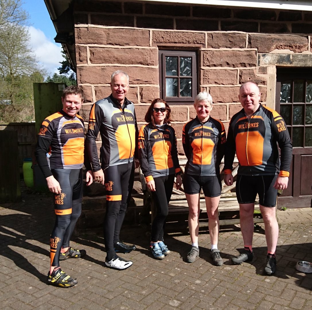 Active Group in Club Kit at Delamere Station Cafe