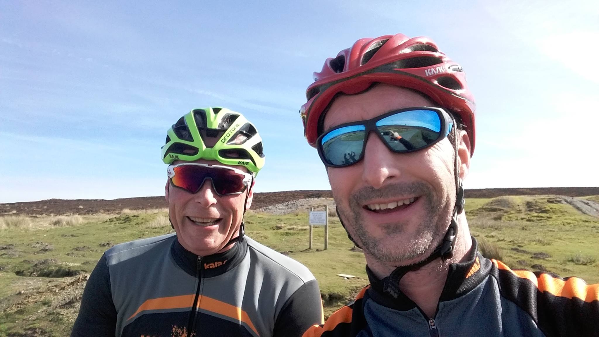 Gary and Ben enjoying a sunny ride