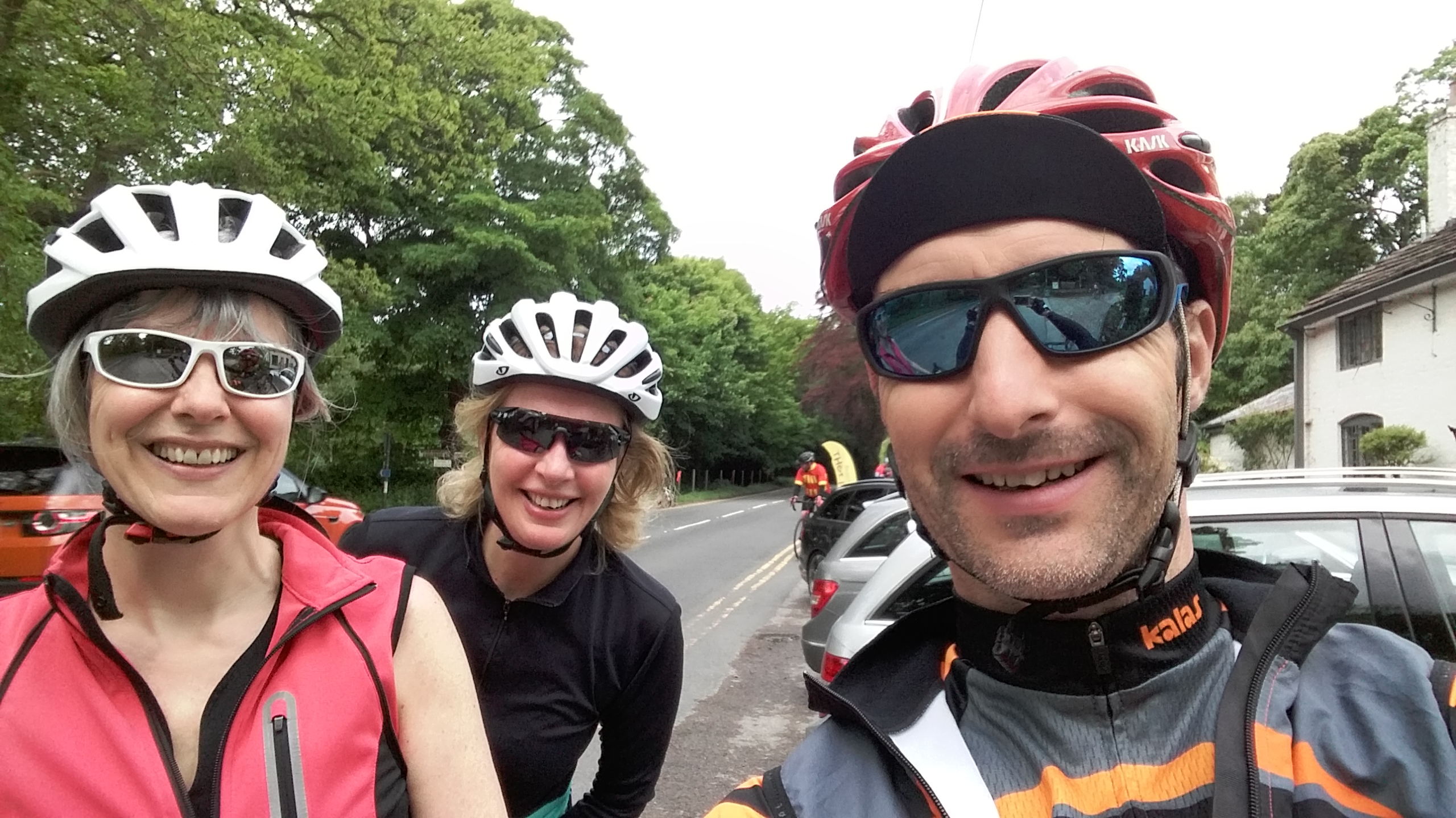 Andrea, Maire and Ben all still smiling after the Wizard climb