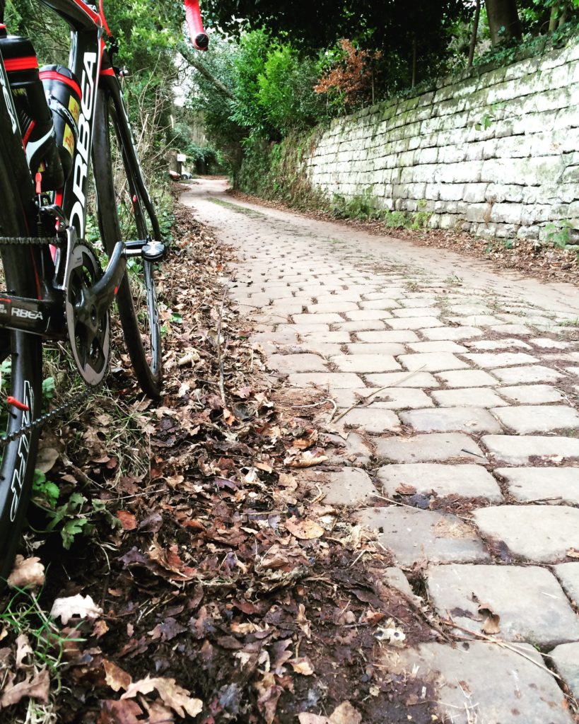 Matt's shot of the Swiss Hill Cobbled Climb