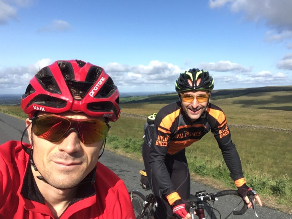 Matt & Ben enjoying a sunny ride of Winter Hill