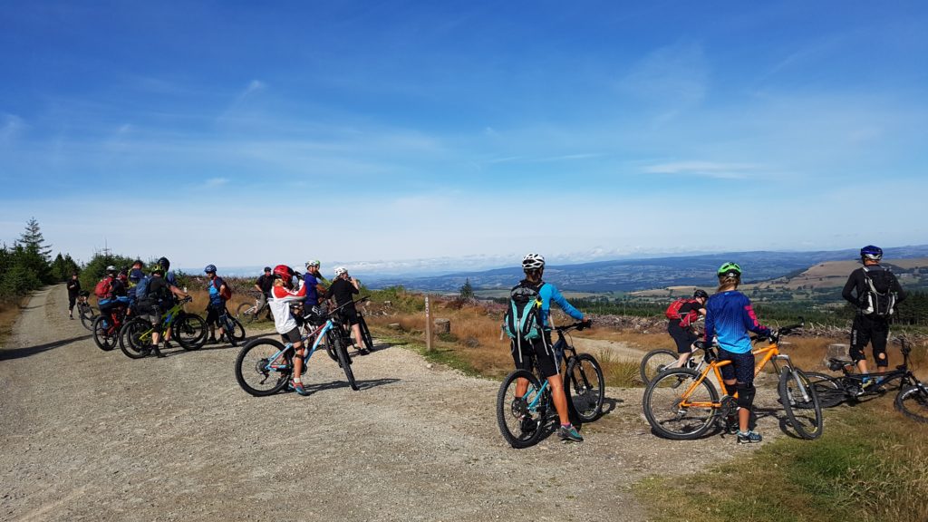 Busy up top on a stunning day at Llandegla